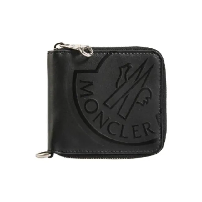 Moncler Calfskin Wallet Men's Black-0