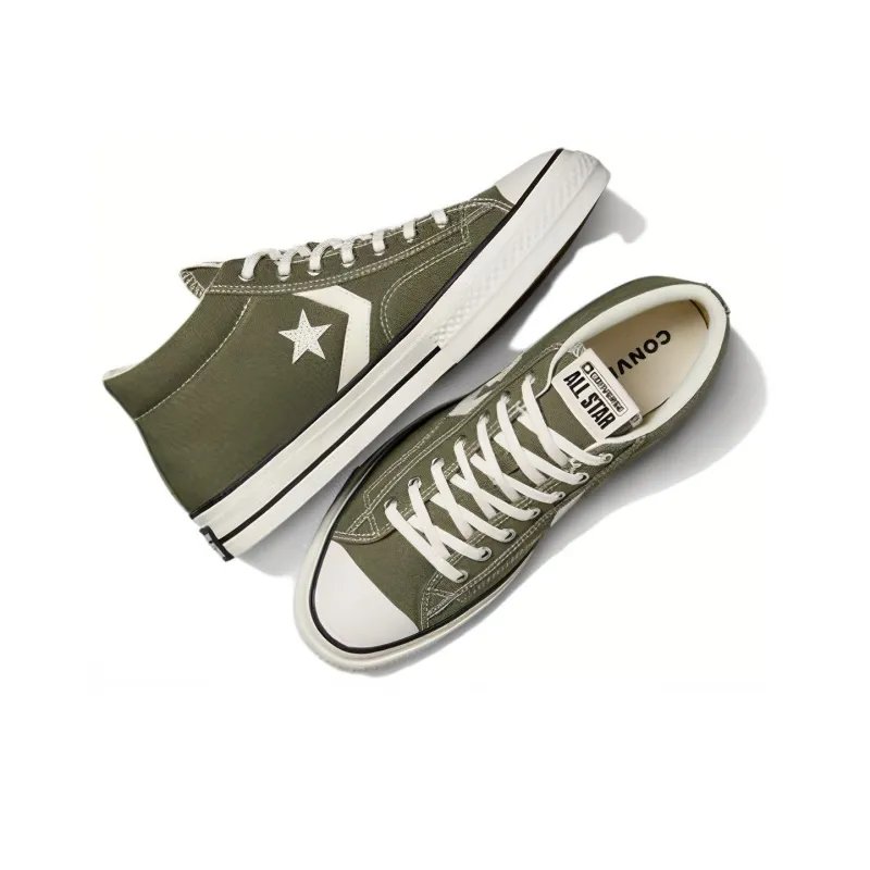 Converse Star Player 76 Famous Player 76 Wear resistant And Lightweight Low Top Canvas Shoes Women's Green-3