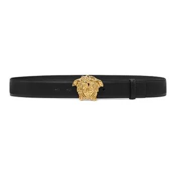 VERSACE Palazzo Belt With Medusa Buckle Ruthenium tone