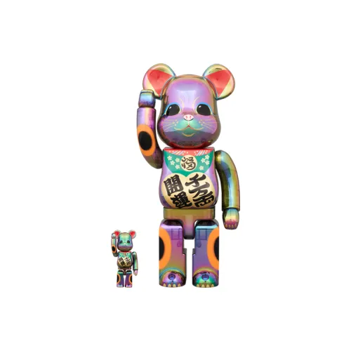 BE@RBRICK Lucky Cat Good Luck Ten Million Ryo Black Transparent Plating