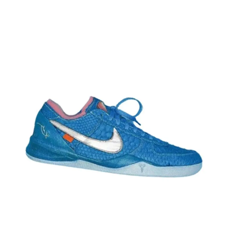 OFF WHITE x Nike Kobe 8 Protro Wear Resistant Low Top Basketball Shoes Men's Blue-1