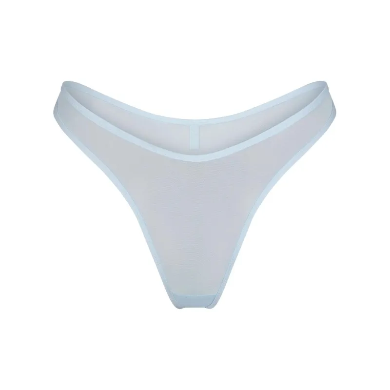SKIMS ULTRA FINE MESH THONG Underpants Women's 1 Pack Celeste/Sky Blue-0
