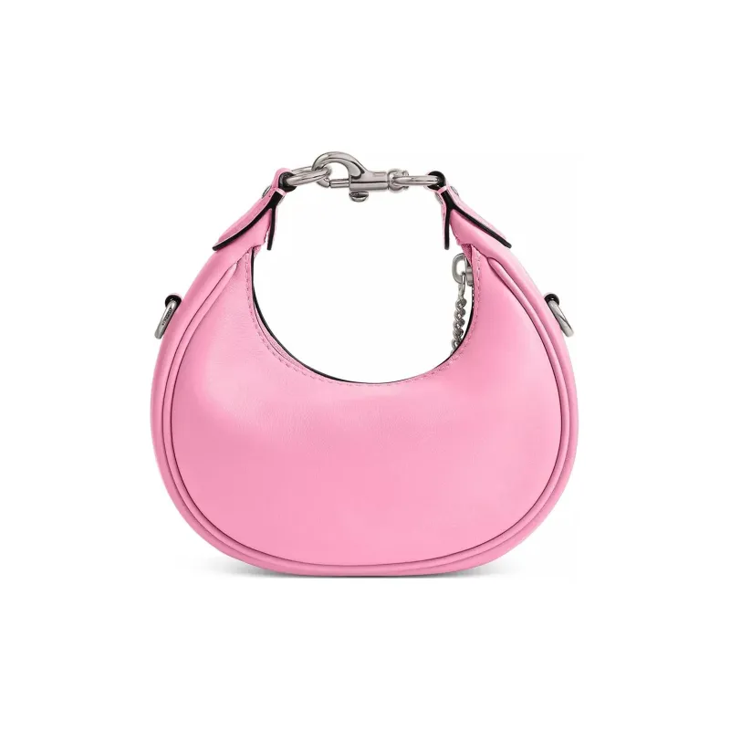 COACH JONIE Leather Crescent Bag, Shoulder Bag, Crossbody Bag, Handbag Mini Women's Vibrant Pink-2