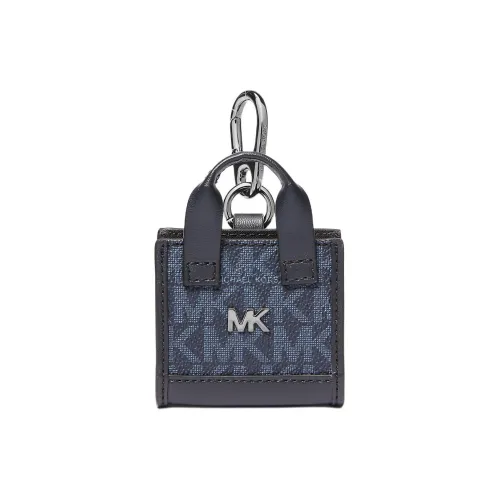 MICHAEL KORS Coated Canvas Earphone Case Micro Men's Dark Blue