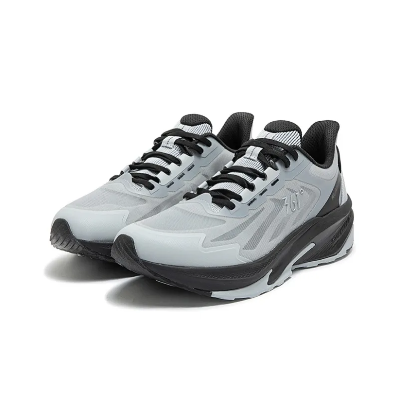 361° Yushan Cushioning Anti-Slip And Wear-Resistant Low-Top Running Shoes Men's Cool Mist Gray-2
