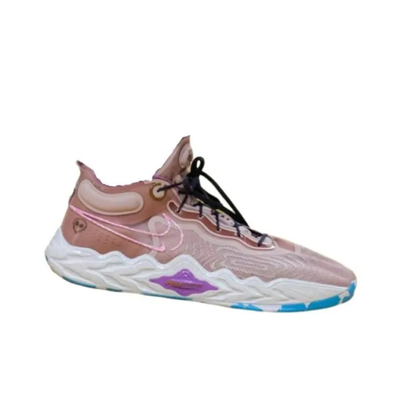 Nike Air Zoom G.T. Run Durable Breathable Low Top Basketball Shoes Men's Pink-2