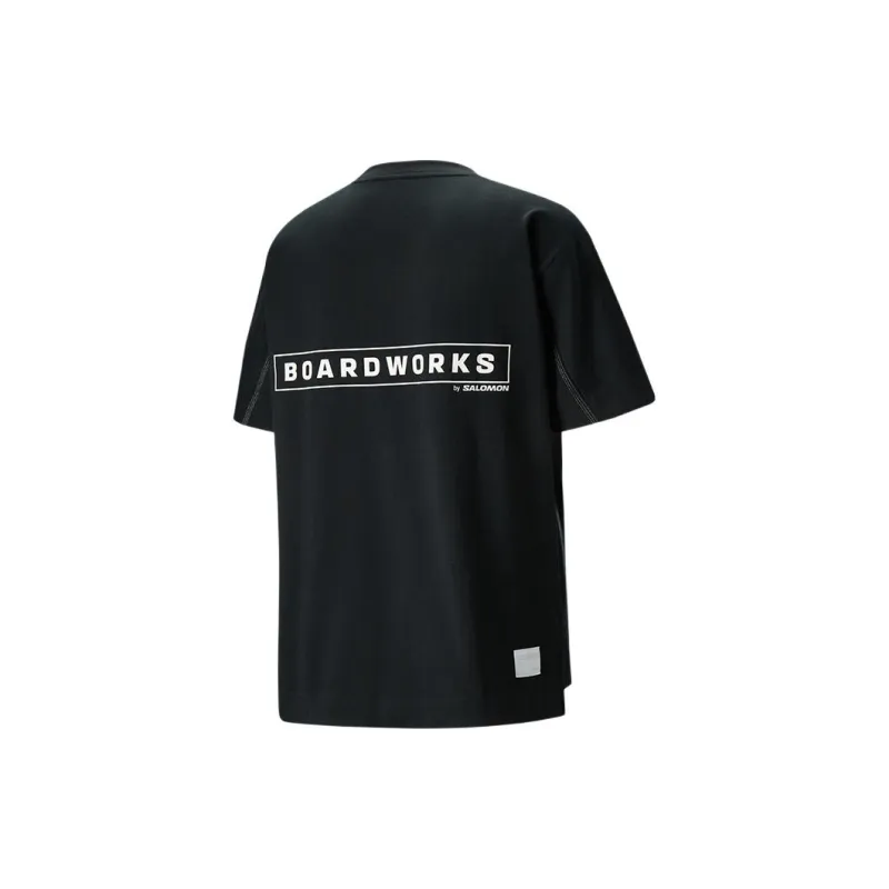 SALOMON BOARDWORKS AOP SS TEE M T-Shirt Men's Pitch Black-1