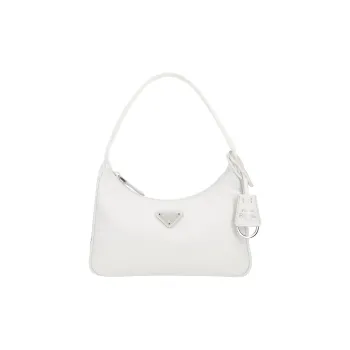PRADA Hobo Fabric Shoulder Bag Handbag Shoulder Bag Women's White