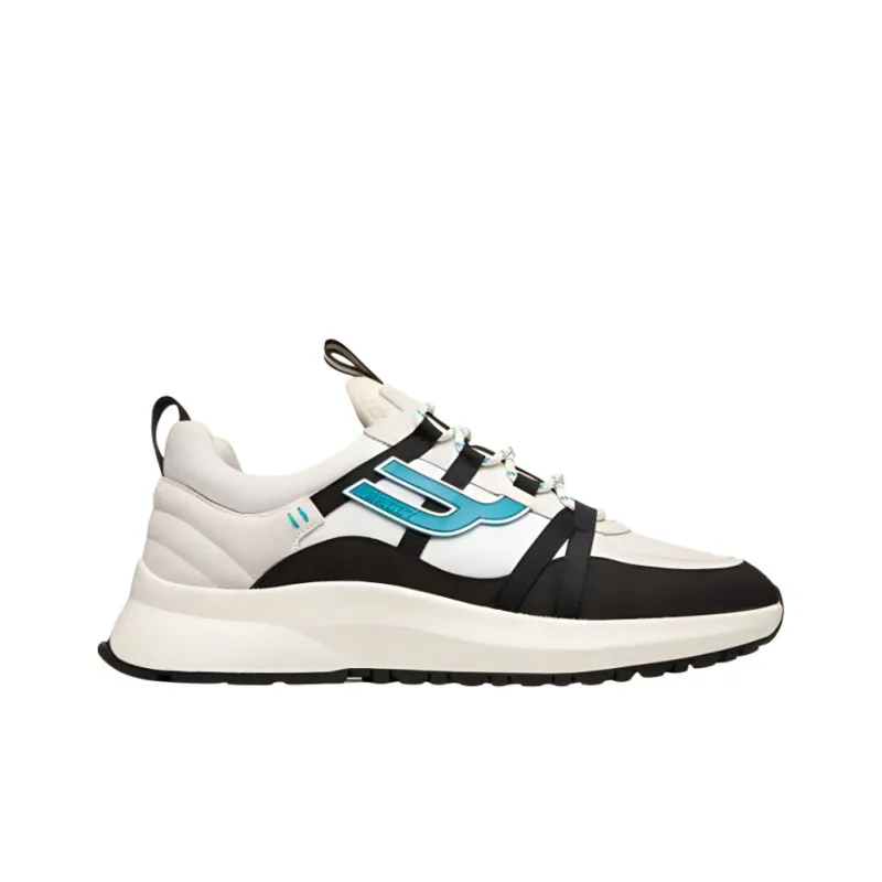 BALLY Abrasion Resistant Low Top Casual Shoes Men's White Black Blue-1