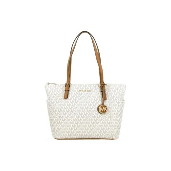 MICHAEL KORS Jet Set Item Leather Shoulder Bag Regular Women's White