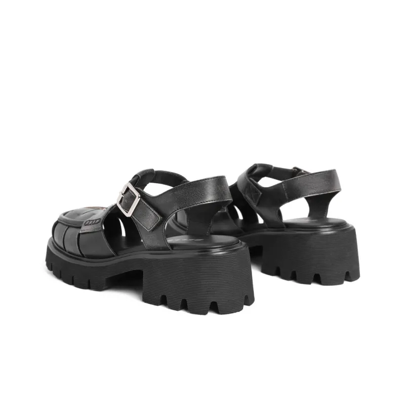 BELLE Roman Sandals 5CM Women's Brown, Black-7