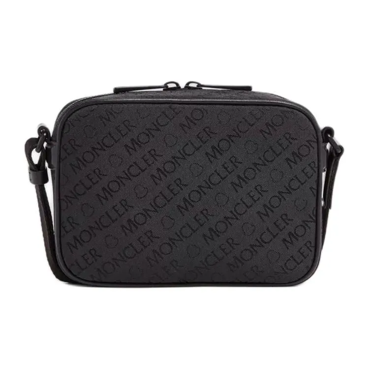 Moncler Canvas Canvas Bag Shoulder Bag Crossbody Bag Men's Black-2