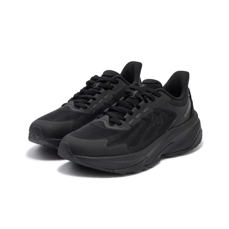 361° Yushan Cushioning Anti Slip And Wear Resistant Low Top Running Shoes Women's Black Gray-2
