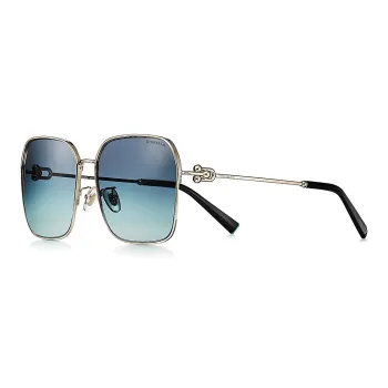 TIFFANY & CO. Metal Square Sunglasses Women's Gold