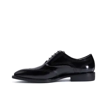 ASTON M.JAZZ Dress Shoes Men Low Top Black/Burgundy