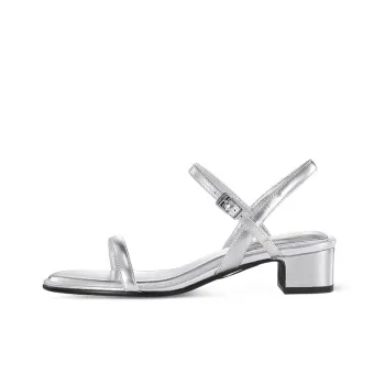 7or9 Silver Mountain Grass Strap Sandals Women's Silver