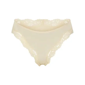 SKIMS FITS EVERYBODY LACE TANGA Underpants Women's 1 Pack Butter