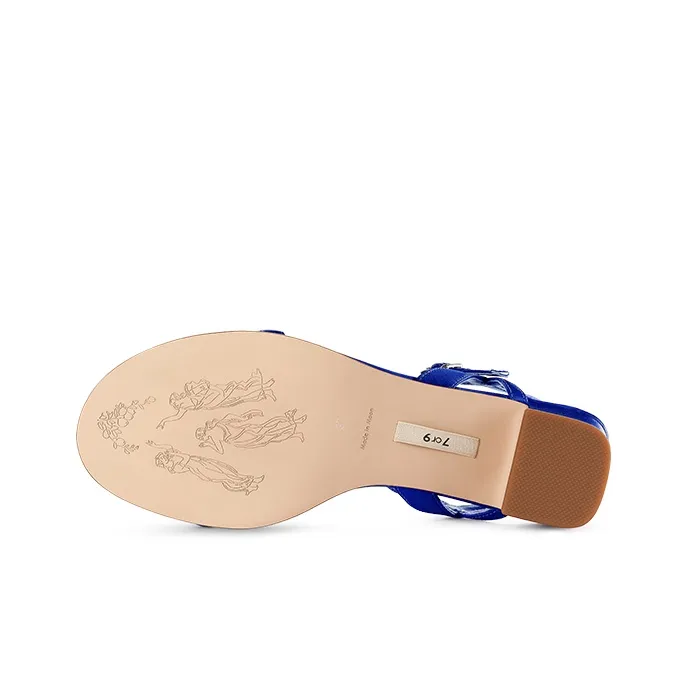 7or9 Indigo Blue Floral Strap Sandals 3.5cm Women's Royal Blue-4