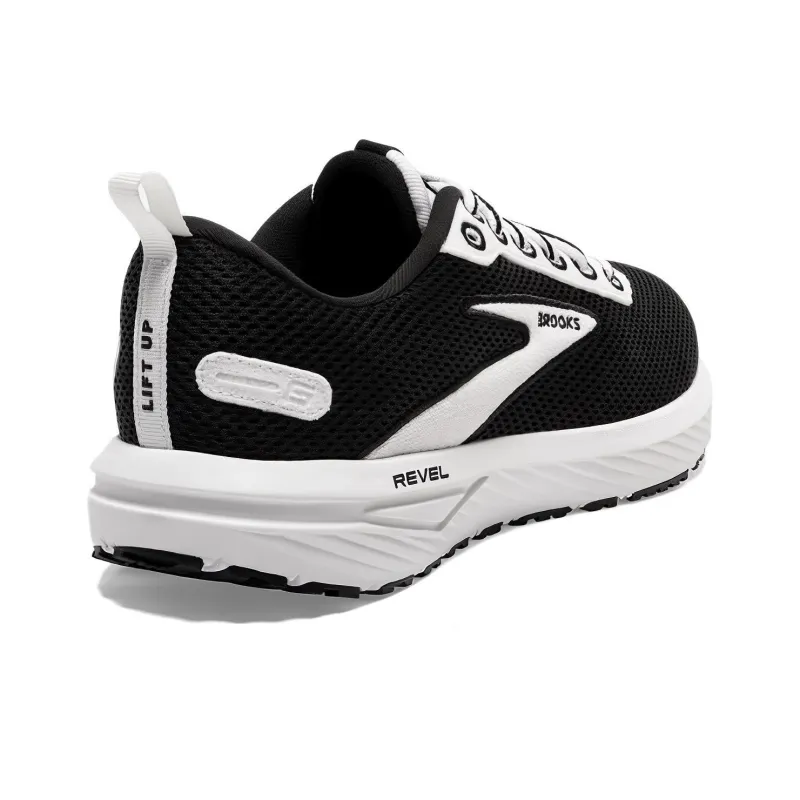 Brooks Revel 6 Cushioning Anti-Slip And Wear-Resistant Low-Top Running Shoes Men's Black White-2