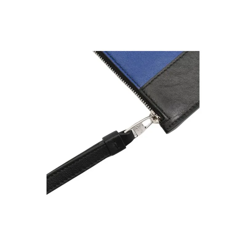 Alexander McQueen Calfskin Clutch Women's Marine Blue & Black-5