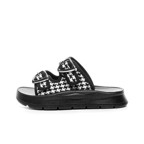 Warrior Slip Resistant Slide Slippers Women's Black White