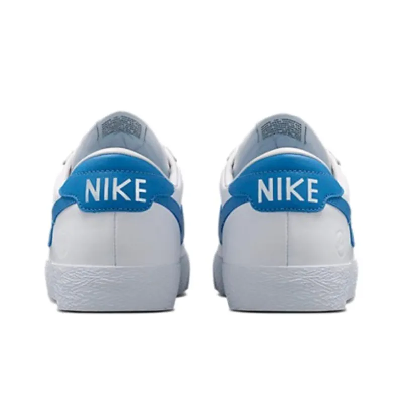 Fragment Design x Nike Zoom Lauderdale Slip Resistant Cushioning Low Top Skateboard Shoes Men's White Blue-4