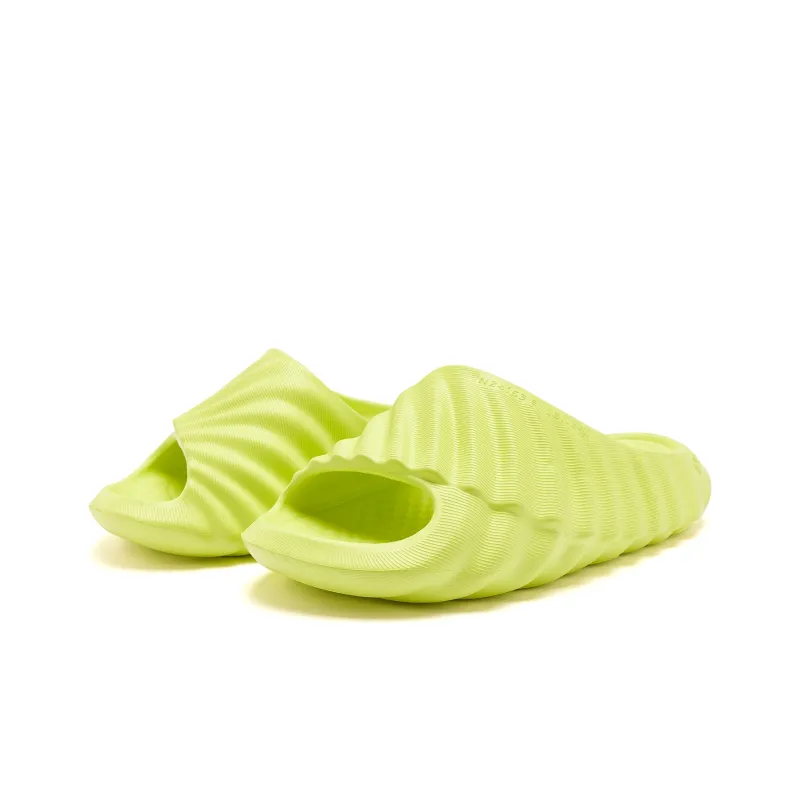 QIAODAN Conch Mops Slip Resistant Abrasion Resistant Quiet Slide Slippers Men's Sour Lime Green-2