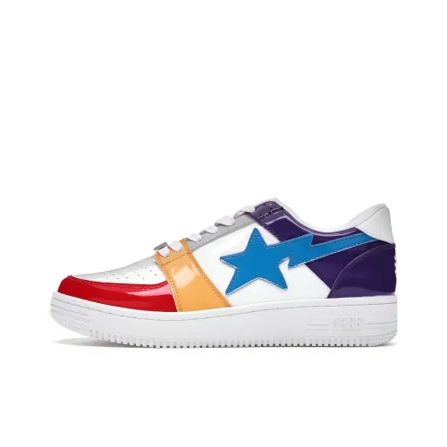 A BATHING APE Bape Skateboard Shoes Men Low-Top White