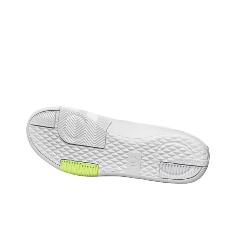 DECATHLON IC/IN Cushioning Wear Resistant Soccer Shoes Unisex White Yellow-3