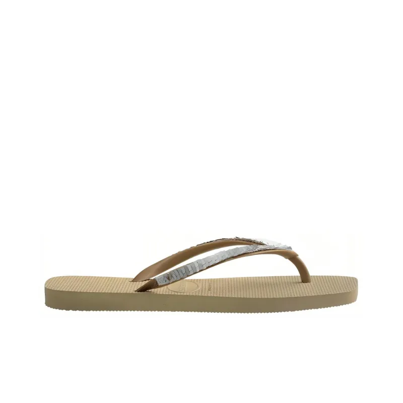 Havaianas Odor Resistant Quiet Quick Dry Flip Flops Women's Sand Gray-1