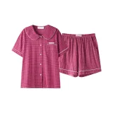 Rose Red+Plaid D33196