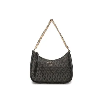MICHAEL KORS Jet Set Charm Artificial Leather Shoulder Bag, Handbag, Shoulder Bag Women's Black & Gold