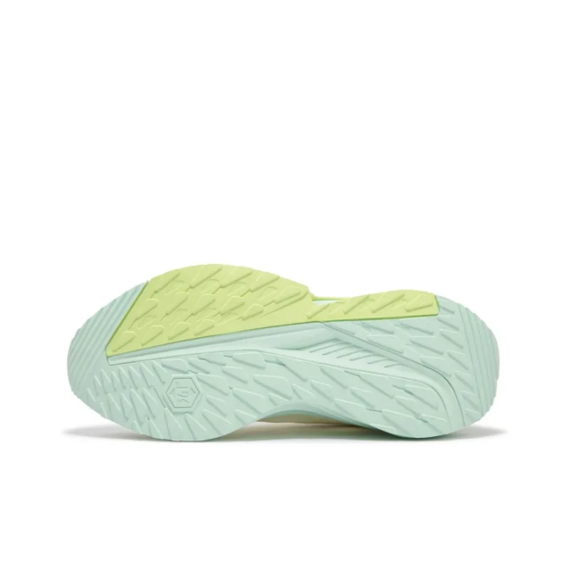 361° Riding Mountain Cushioning, Slip Resistant, And Abrasion Resistant Low Top Running Shoes Women's White Green-4