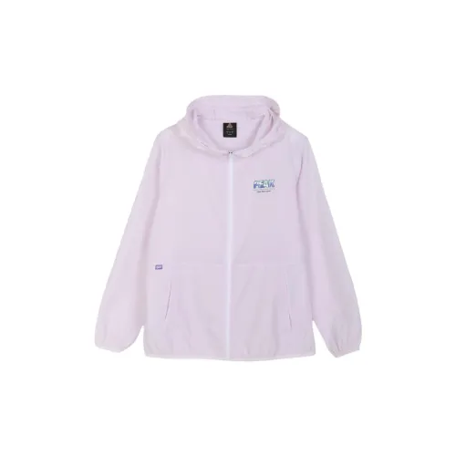 PEAK Trench Coats Women's White/Pink Purple