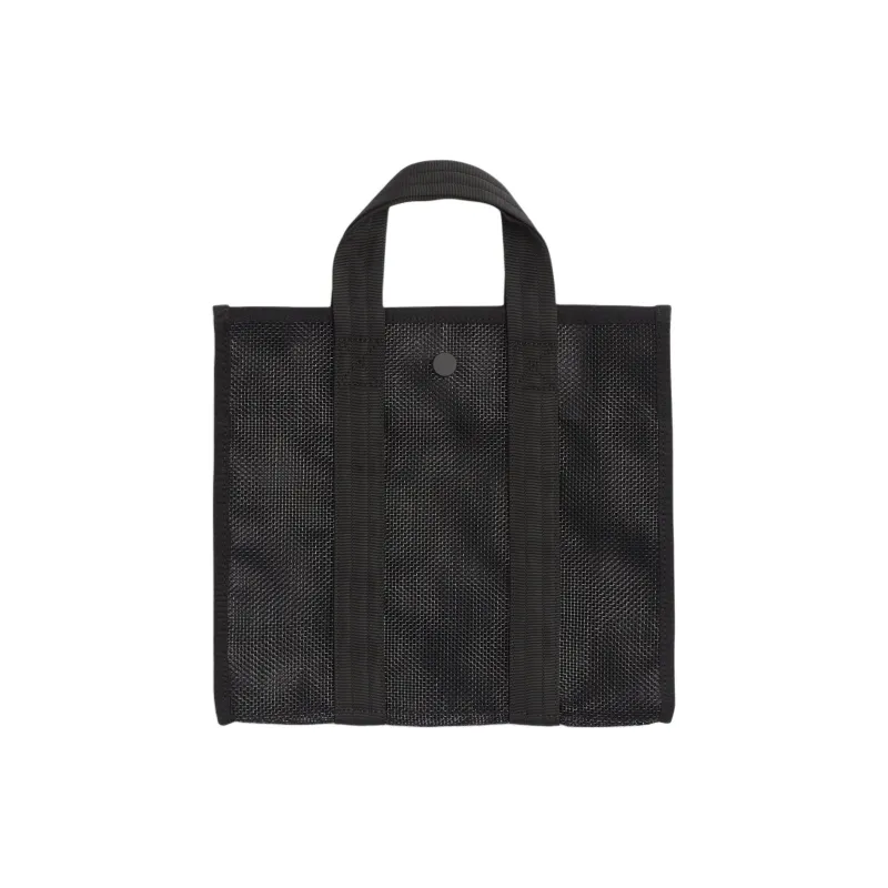 A.P.C PVC Coated Polyester Tote Bag Shopping Bag Handbag Small Size Unisex Black-0