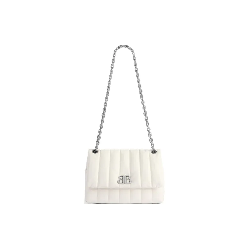 Balenciaga Calfskin Crossbody Bag, Shoulder Bag Women's White-1