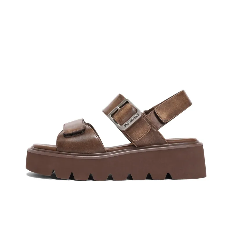 BELLE One Strap Sandals 4.5CM Women's Brown, Black-7