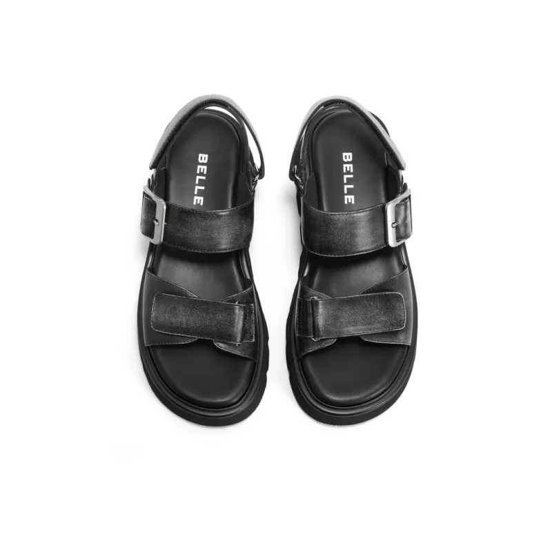 BELLE One Strap Sandals 4.5CM Women's Brown, Black-2