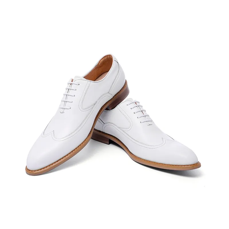 ASTON M.JAZZ Dress Shoes Men Low Top White-6