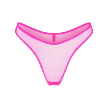 SKIMS ULTRA FINE MESH THONG Underpants Women's 1 Pack Fuchsia/Fuchsia