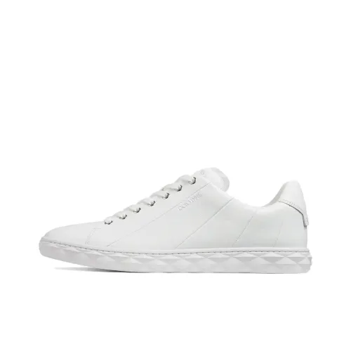 Jimmy Choo Diamond Low Top Skateboard Shoes Men's White