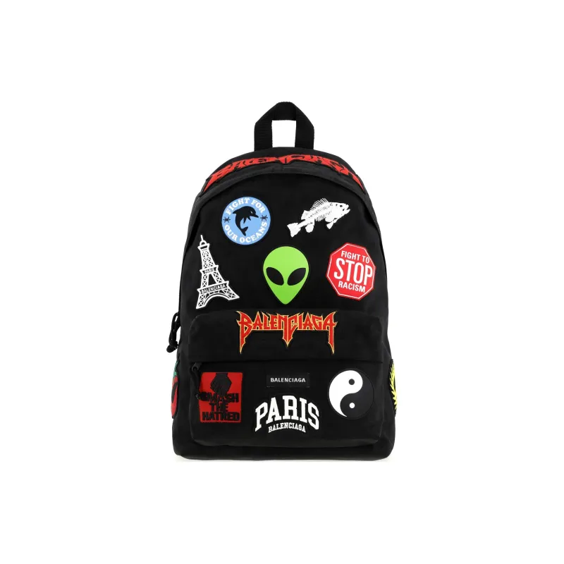 Balenciaga Explorer Polyester Backpack Regular Men's Black-0