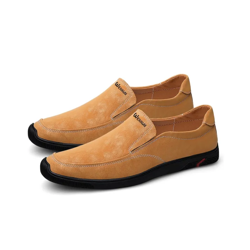 Wen Nai Beanie Shoes Men's Yellow-4