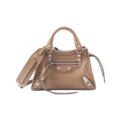 Balenciaga Neo Classic Lambskin Shoulder Bag Crossbody Bag Handbag Extra Small Women's Dark Mink Fur Gray