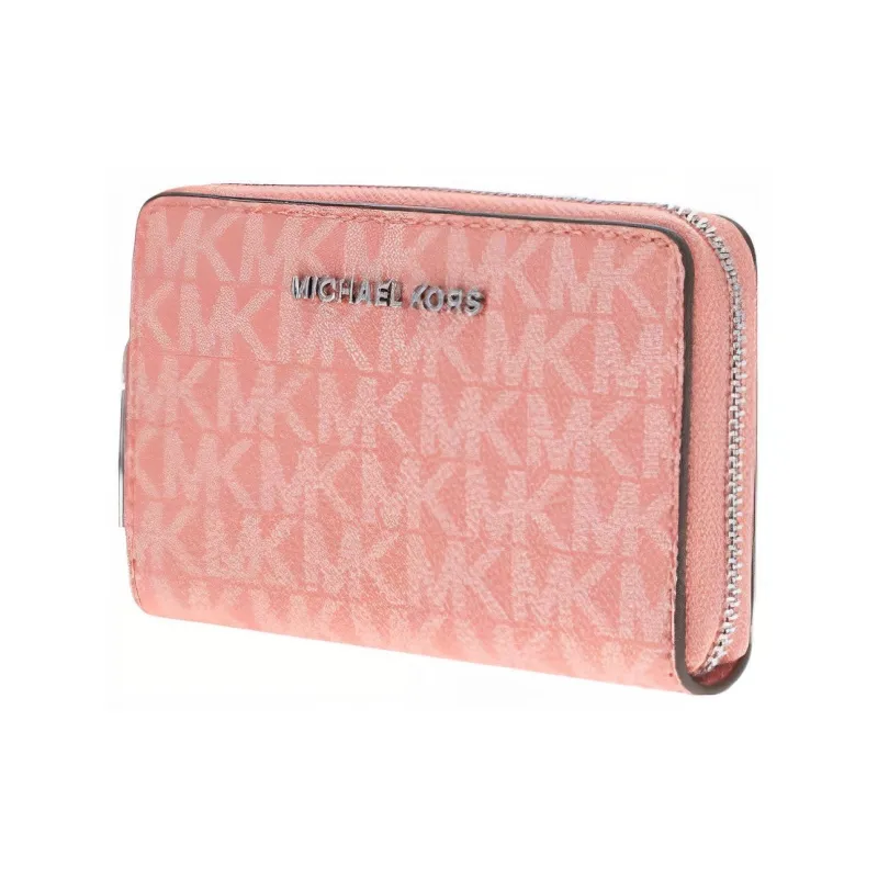 MICHAEL KORS MK Coated Canvas Wallet Small Size Women's Rouge Pink-1