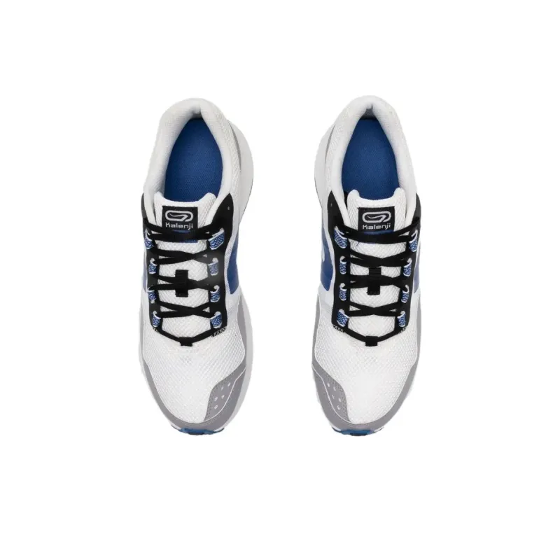 DECATHLON Cushioning, Slip Resistant, Breathable, Lightweight Low Top Running Shoes Men's White Gray Blue-2