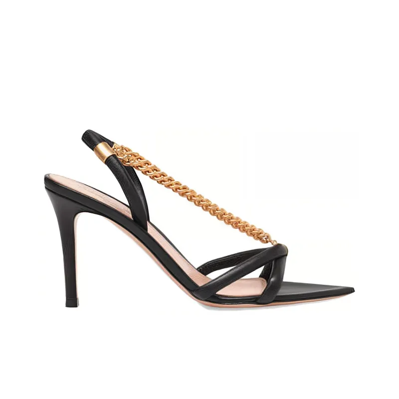 GIANVITO ROSSI Minerva 85mm Leather Sandals-1