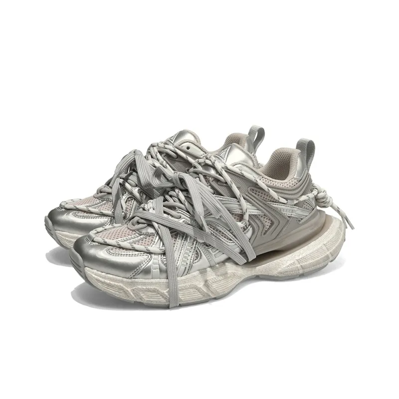 Masongarments Cage Series Abrasion Resistant, Breathable, Lightweight, Height Increasing Low Top Chunky Sneakers Unisex-7