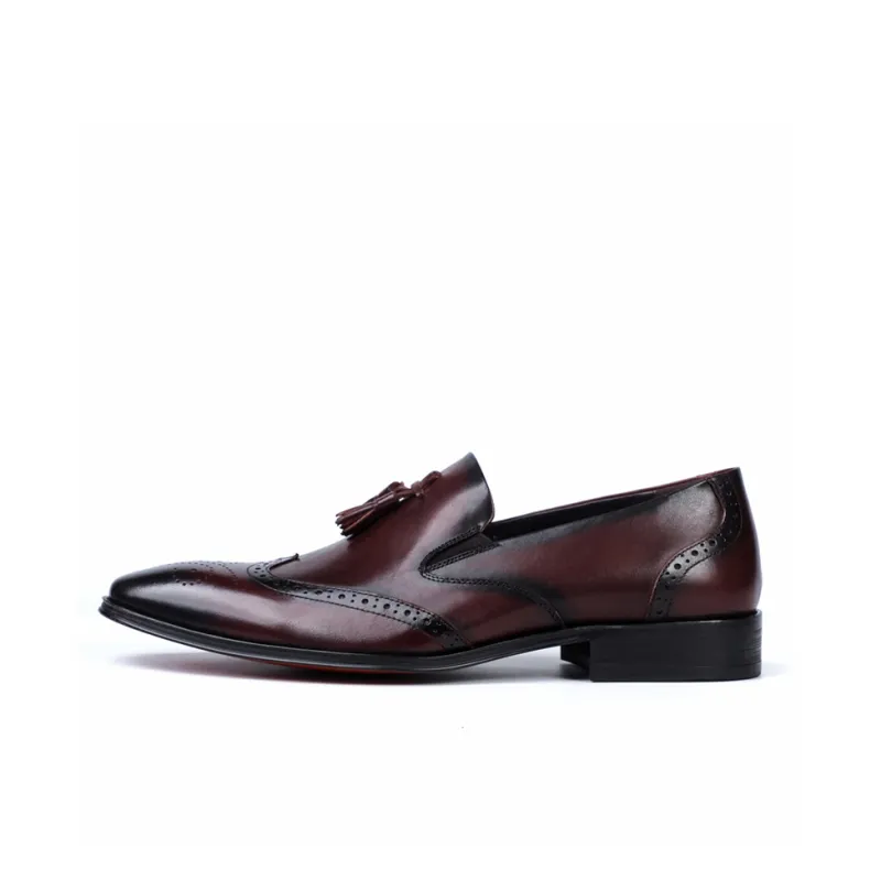 ASTON M.JAZZ Dress Shoes Men Low Top Black/Coffee-5