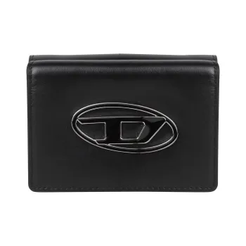 DIESEL Calfskin Wallet Women's Black